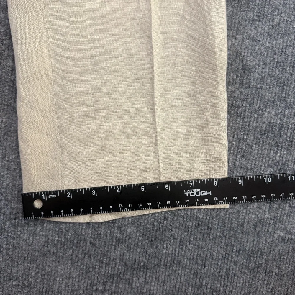 Lauren Ralph Lauren Pants Mens 42x30 Beige 100% Linen Dress Flat Front (44x30)